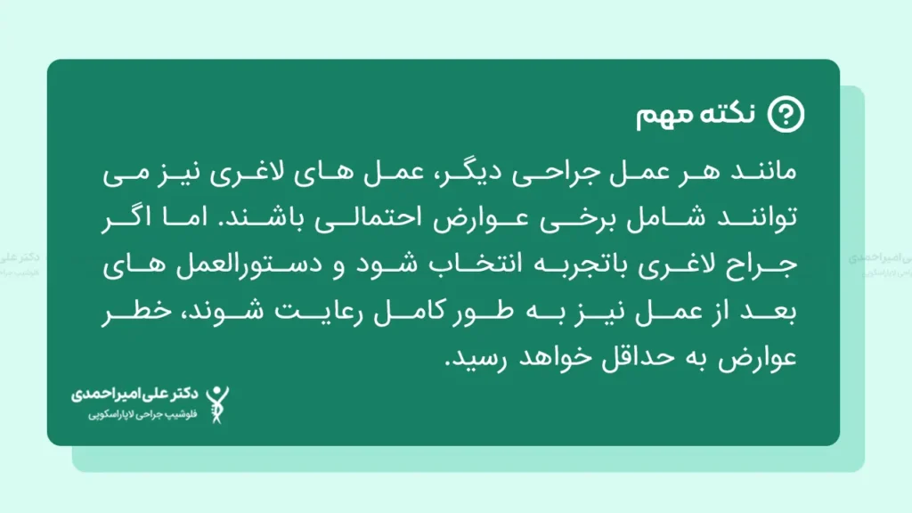 اینفوگرافی عوارض عمل لاغری