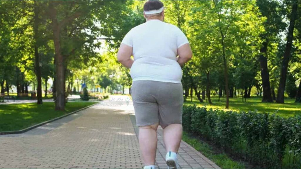 پیاده روی کردن افراد چاق